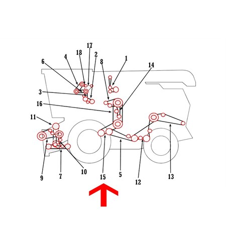 Aftermarket 834176M1 New Lower Hydro Traction Drive Belt Fits John Deere Combine 550 COB40-0620